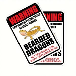 Warning Bearded Dragon – Metal Sign